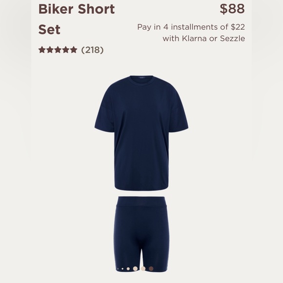 NUUDS Women’s Navy Biker Short Set - Picture 6 of 6